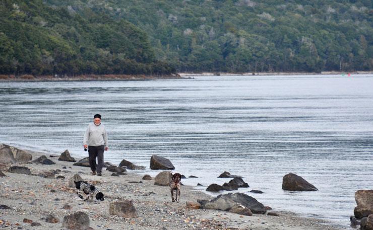 Lake Manapouri on a cloudy morning