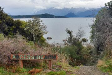 Access track to the lake