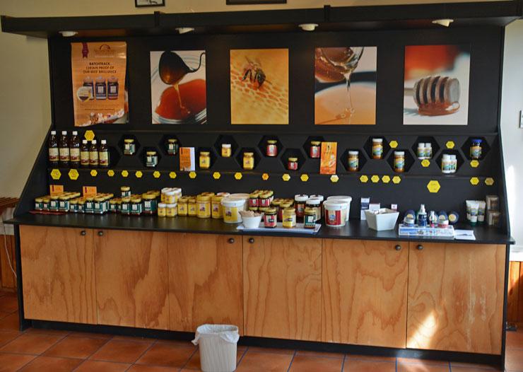 Coast Honey products on display and for tasting