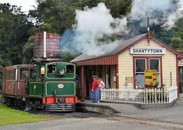 Steam train at the station