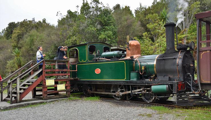 Boarding the steam train