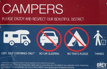 Campers sign