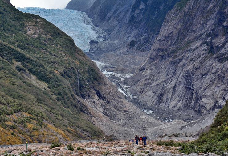 The Franz Josef Glacier - as close as we could get