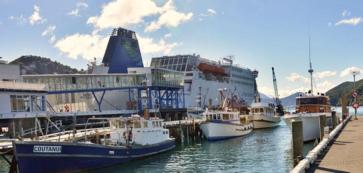 The Interislander ferry getting ready to leave