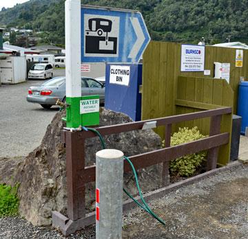 Entrance to the public dump station