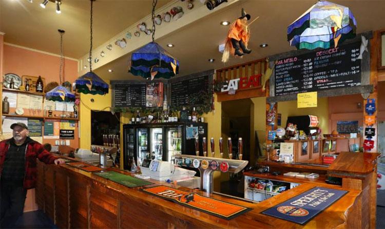 Bar inside the Trout Hotel