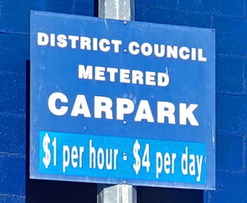 Metered carpark sign
