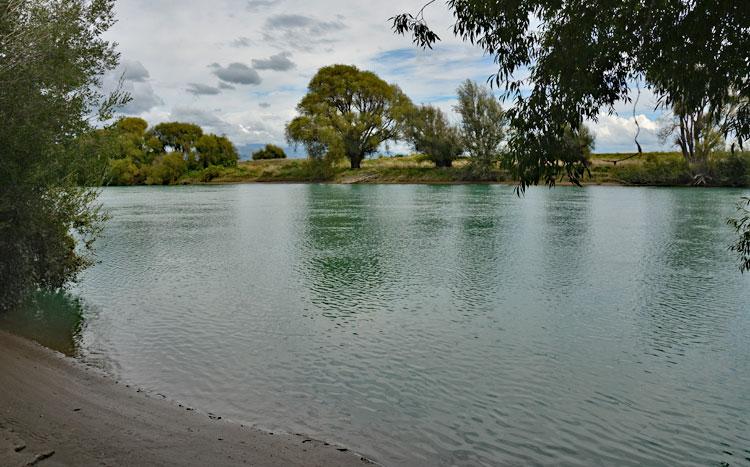 River alongside the camping area