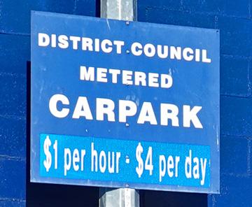 Metered carpark sign