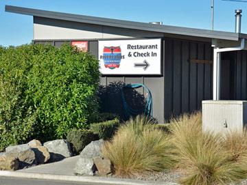 Entrance to the restaurant and check in