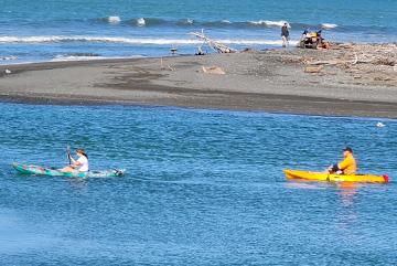 Kayaking at the harbour entrance
