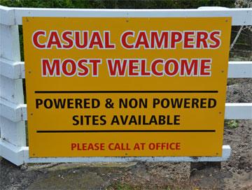 Casual visitors sign
