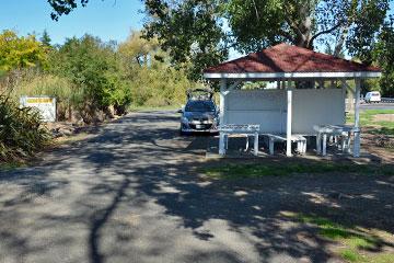 Picnic kiosk provided by the Lions Club