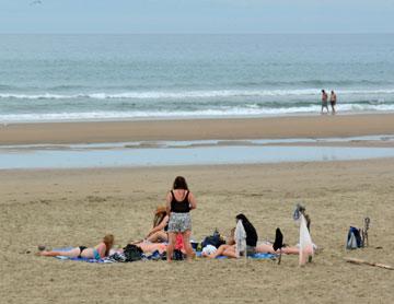 Enjoying the beach