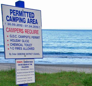 Camping sign