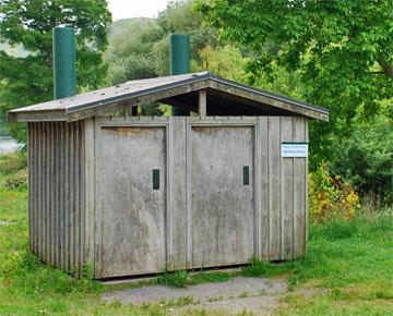 Long drop toilets