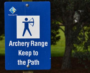 Archery Range sign