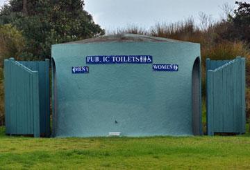 Public toilets, a short walk across the reserve