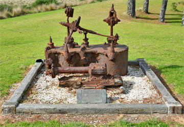 Engine block recovered from the wrecked S.S. Wairoa