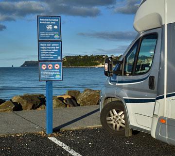 Parking between the council signs