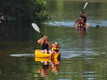 Kayaking on the river