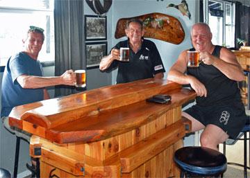 Some local workers taking a break for lunch