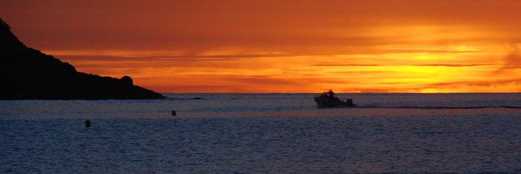 Sunrise over Hahei Beach