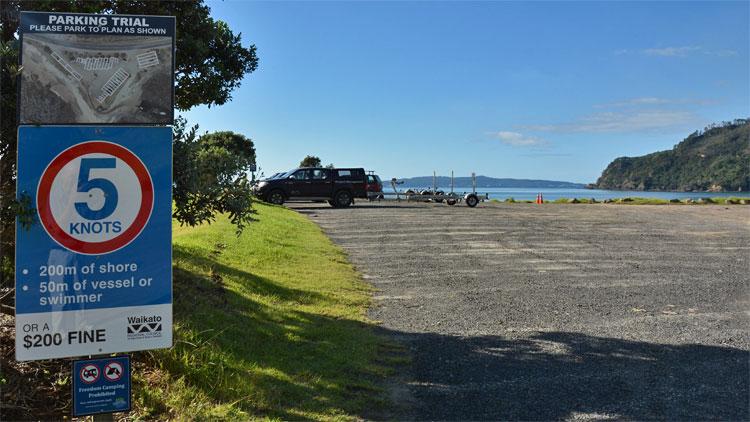 Large gravel parking area