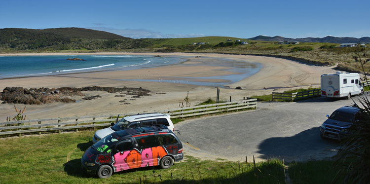 The southern bay from the public car park