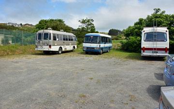 Motorhome parking area at the rear of the carpark