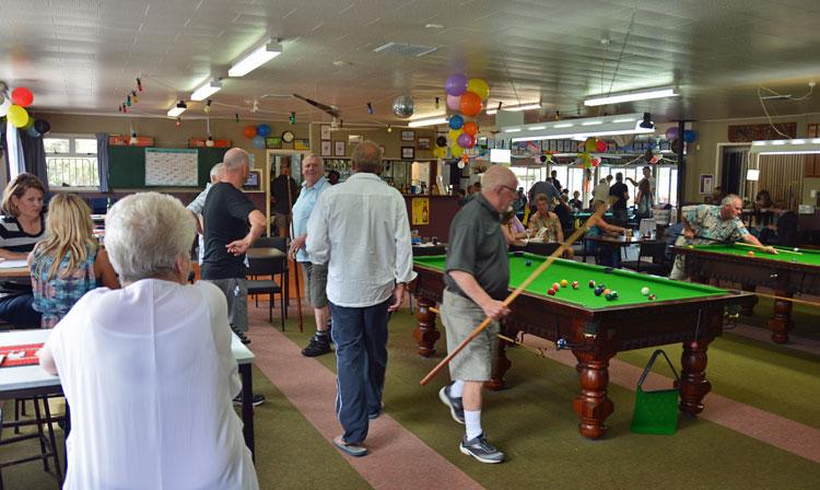 Inside the club rooms